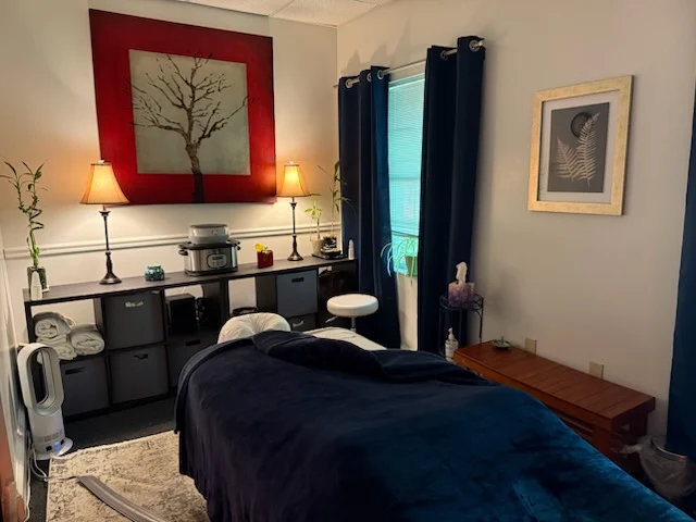 Detail of the treatment space at Healing Hands of Westford
