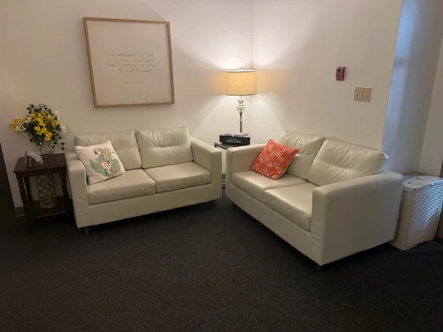 Comfortable waiting area at Healing Hands of Westford in Westford, Massachusetts